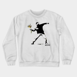 BANKSY Flower Thrower Crewneck Sweatshirt